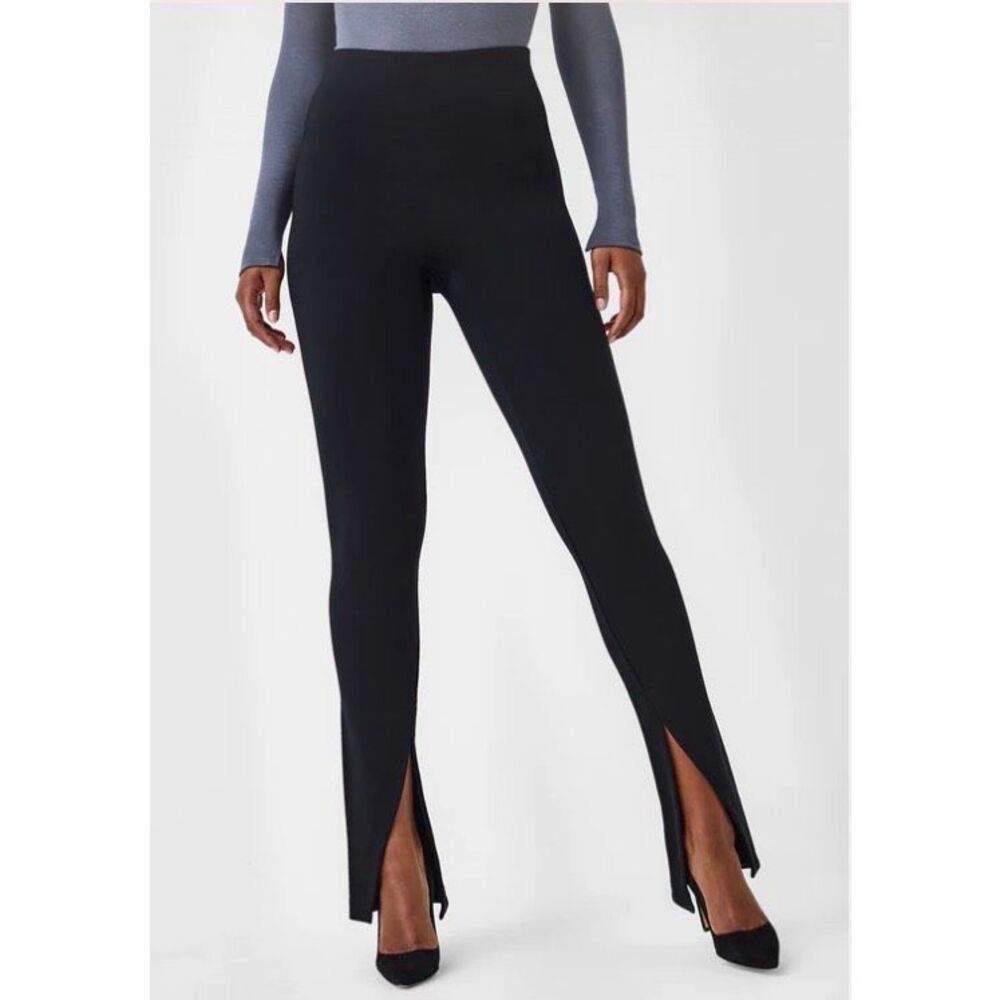 Spanx Perfect Front Slit Legging in Classic Black XL Tall